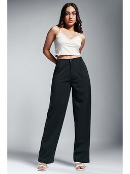 FREAKINS - Victorian Black Women Textured Korean Pants
