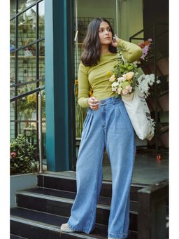 FREAKINS - Swifty Blue Denim Korean Jeans