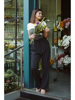 FREAKINS - Nordic Black Knotted Korean Pants