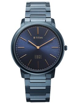 Titan - Edge Meister with Quartz Analog Blue Watch (10065Qm03) (Medium)