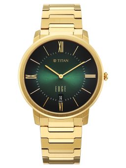 Titan - Edge Meister with Quartz Analog Green Watch (10065Ym01) (Medium)