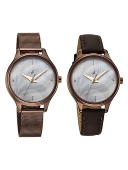 Fastrack - 2X Edit Analog Silver Dial Watch with Interchangeable Strap (6296Qm02) (Medium)