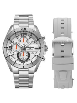 Titan - Octane Velocity Sporty Silver Watch with Straps (90253Sm01) (Medium)
