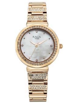 Titan - Raga Spotlight 2.0 Quartz Analog White Watch (95419Wm01) (Medium)