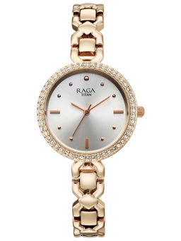 Titan - Raga Spotlight 2.0 Quartz Analog Silver Watch (95420Wm01) (Medium)