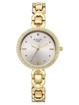 Titan - Raga Spotlight 2.0 Quartz Analog Silver Watch (95420Ym01) (Medium)