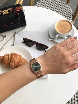 ELLE - Women Metal Hexagon Green Watch-El-Ec-Grn