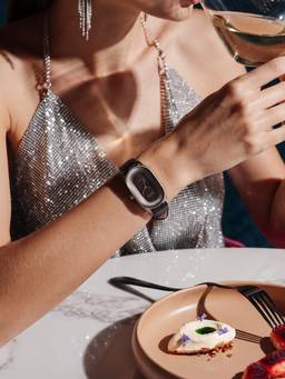 ELLE - Women Genuine Leather Oval Black Watch-El-Md-Gry