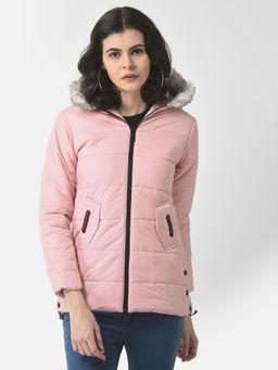 CRIMSOUNE CLUB - Women Hooded Peach Jacket