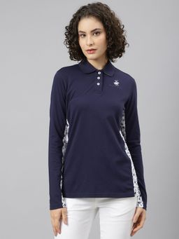 Beverly Hills Polo Club - Navy Blue Of The Moment Long Sleeve Polo