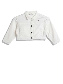 Tommy Hilfiger - White Solid Regular Fit Jacket