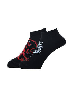 Balenzia - X GAME OF THRONES HOUSE TARGARYEN Ankle Socks for Men Black (Pack of 2)
