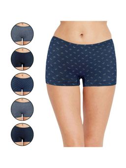 Bodycare - Women's Printed Cotton Boy Shorts in Pack of 6 - Multi-color
