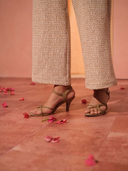 ERIDANI - Tegan Taupe Strappy Stiletto