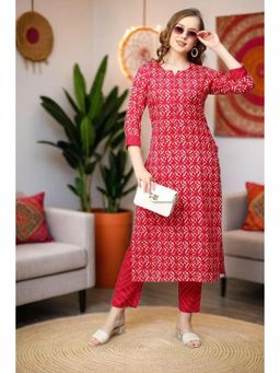 Gahan - Womens Viscose Rayon Straight Printed Kurta with Pant