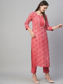 Gahan - Womens Viscose Rayon Straight Printed Kurta with Pant