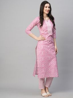 Gahan - Womens Viscose Rayon Straight Printed Kurta with Pant