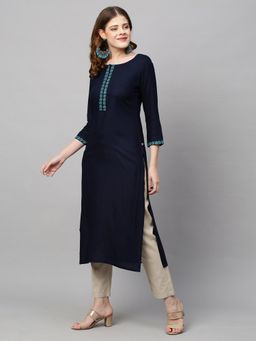 Gahan - Womens Viscose Rayon Straight Solid Kurta