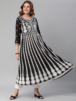 Gahan - Womens Viscose Rayon Anarkali embroidery Printed Kurta