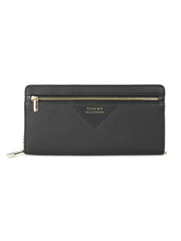Tommy Hilfiger - Nina Women Pu Zip Around Wallet with Sling - Black