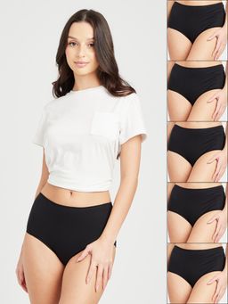 Styli - Women Solid Low-Rise Full Coverage Briefs (Pack of 5)