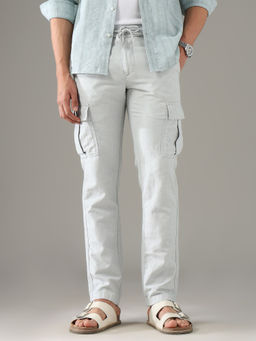 Arrow Sports - Grey Men Slim Fit Spring Sorbet Cargo