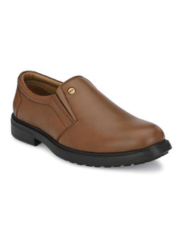 Hitz - Men's Tan Leather Slip-On Shoes