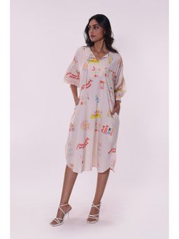 Poppi - Happy Printed Midi Dress