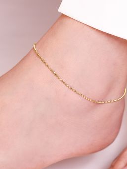 Zavya - Golden Sphere 925 Sterling Silver Gold Plated Anklets