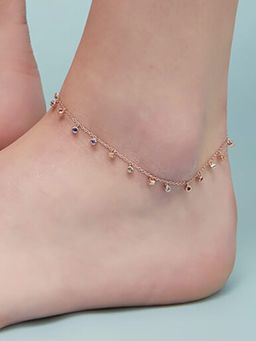 Zavya - Colors of Life in Rose Gold 925 Sterling Silver Anklets