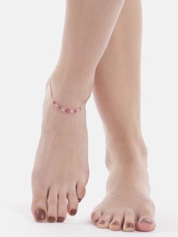 Zavya - Radiant Links Rose Gold Plated 925 Sterling Silver Anklet
