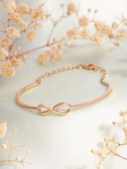 Zavya - Infinite Radiance Rose Gold 925 Sterling Silver Adjustable Bracelet