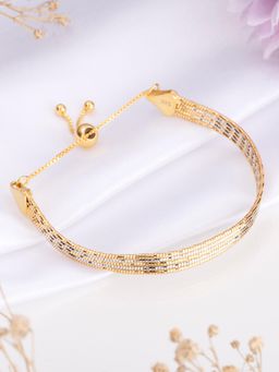 Zavya - Golden Symphony Dual-Plated 925 Sterling Silver Bracelet