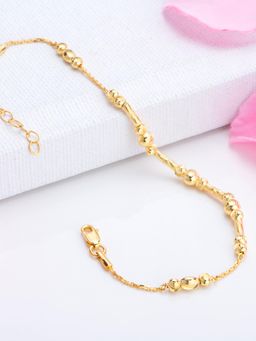 Zavya - Gleaming Serenity Beads Gold Plating 925 Sterling Silver Bracelet