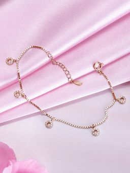 Zavya - Mystic Harmony Rose Gold Plated CZ Sparkle 925 Sterling Silver Bracelet