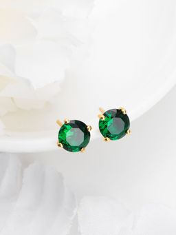 Zavya - Garden of Glamour Gold-Plated 925 Sterling Silver Stud Earrings