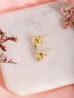 Zavya - Infinite Elegance 925 Sterling Silver Gold-Plated Infinity Earrings