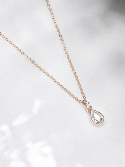 Zavya - Tear Drop Serenade Rose gold-Plated 925 Sterling Silver Necklace