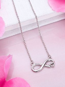 Zavya - Infinite Devotion Rhodium-Plated 925 Sterling Silver Necklace