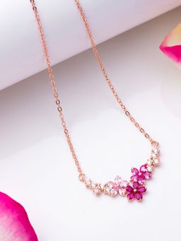 Zavya - Golden Blossom 925 Sterling Silver Gold-Plated Flower Necklace