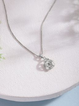 Zavya - Radiant Reflections 925 Sterling Silver Rhodium Plated Necklace