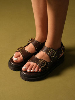 Theater - Women Cosmos Brown Platform Sandals