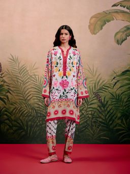 Shetab Kazmi - Rosa Floral White Co-Ord Set