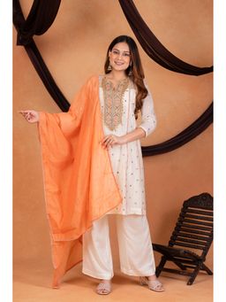 Rizabella - Womens Aafreen Embroidered Kurta with Palazzo and Dupatta