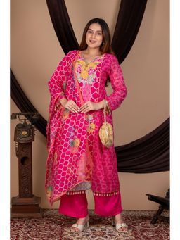 Rizabella - Meher Festive Embroidered Kurta with Palazzo and Dupatta