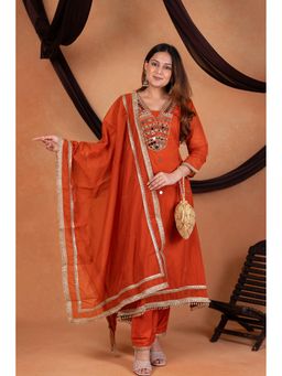 Rizabella - Gulnaar Embroidered Kurta with Pant and Dupatta