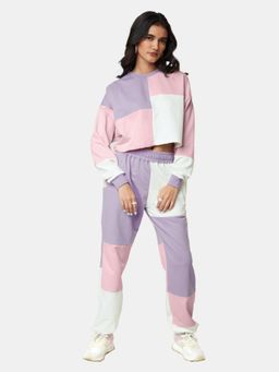 The Souled Store - Purple & Multi-Color Haze Colorblock Women Co-Ord (Set of 2)