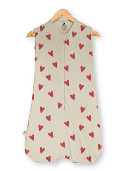 Cocoon Care - Organic Bamboo Sleeping Bag for Baby Boys and Girls, Heart Print