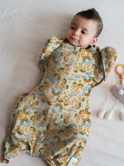 Cocoon Care - Organic Bamboo Swaddle Up Sleep Pod for Baby Boys & Girls Unicorn Print (3-6 Months)