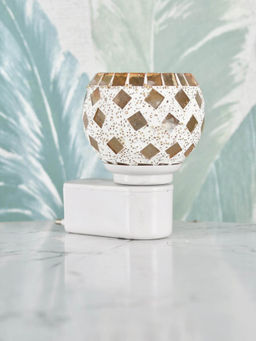 SOWPEACE - Electric Camphor Lamp & Fragrance Diffuser - Mosaic Design For Pooja & Home Decor